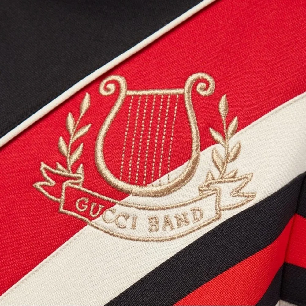 Gucci Chevron Red Stripe Track Jacket with Lyre Sz M - Picture 6 of 11